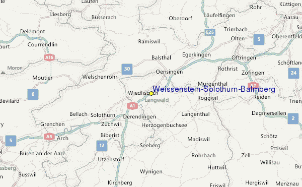 Weissenstein-Solothurn-Balmberg Location Map