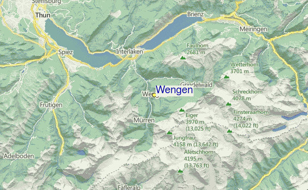 Wengen Location Map