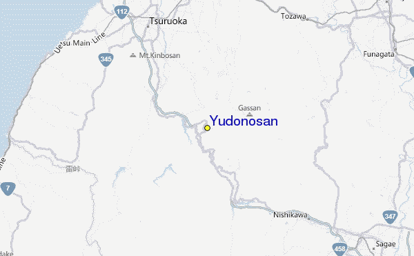 Yudonosan Location Map
