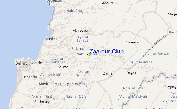 Zaarour Club Location Map