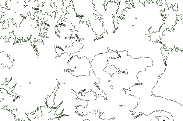 Akita Hachimantai neighbourhood contours