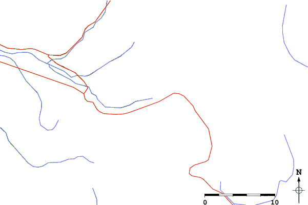 Roads and rivers close to Antuco