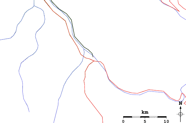 Roads and rivers close to Aspen Highlands