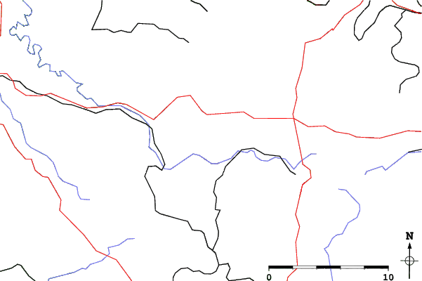 Roads and rivers close to Bad Marienberg/Schorrberg