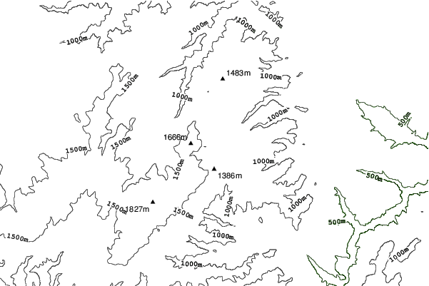 Băişoara neighbourhood contours
