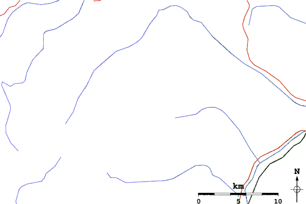 Roads and rivers close to Băişoara