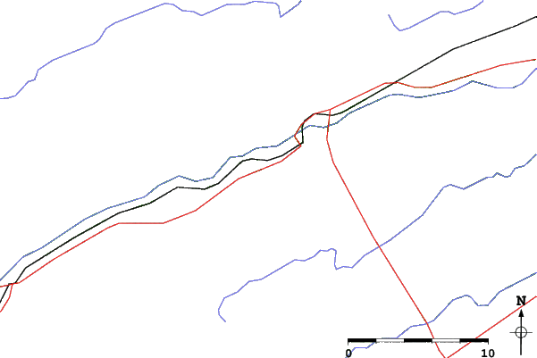 Roads and rivers close to Bigrock Ski Area