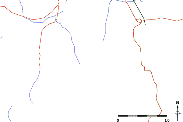 Roads and rivers close to Blacktail Mountain Ski Area