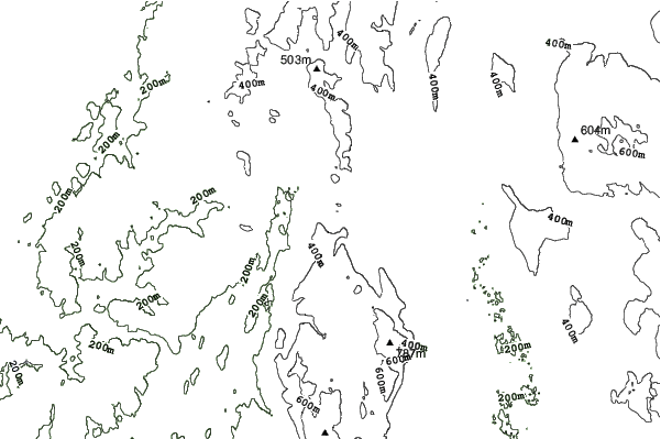 Catamount Ski Area neighbourhood contours