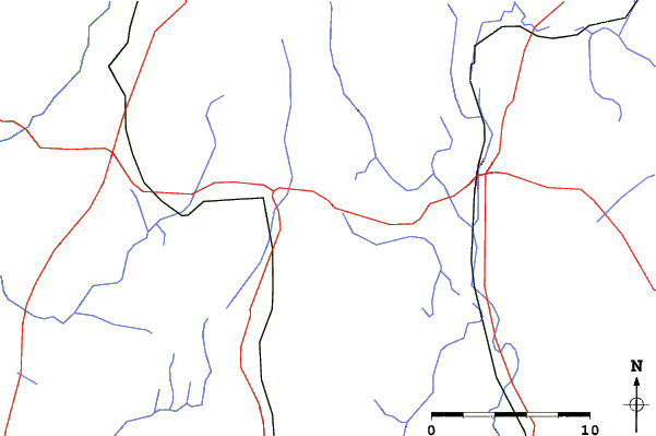 Roads and rivers close to Catamount Ski Area