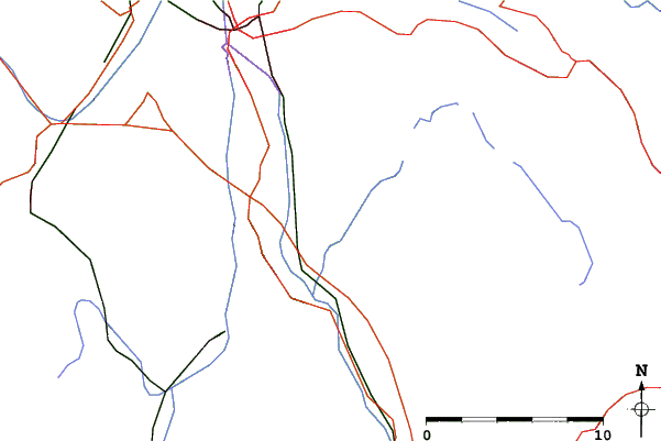 Roads and rivers close to Eberstein-Saualpe