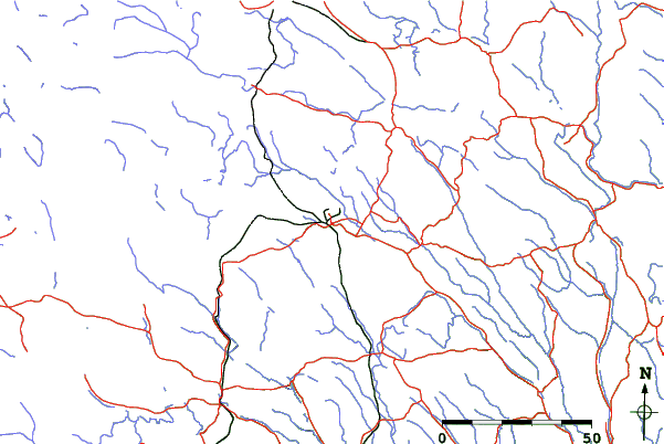 Roads and rivers close to Gällivare