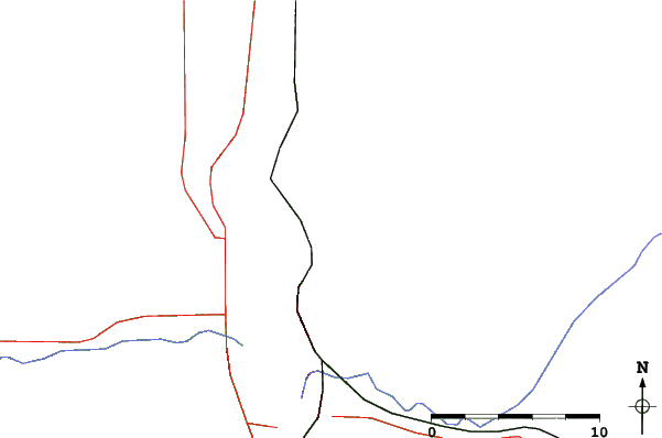 Roads and rivers close to Granite Peak Ski Area