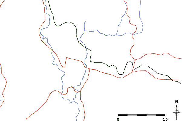 Roads and rivers close to Gray Rocks