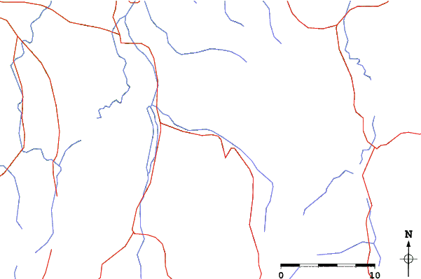 Roads and rivers close to Hakusan Ichirino Onsen