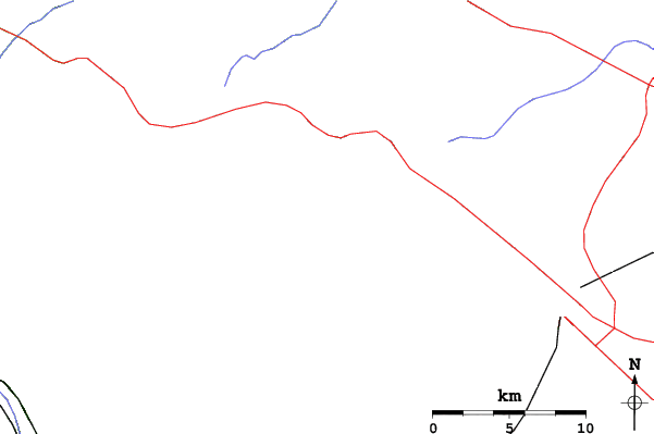 Roads and rivers close to Hidden Valley