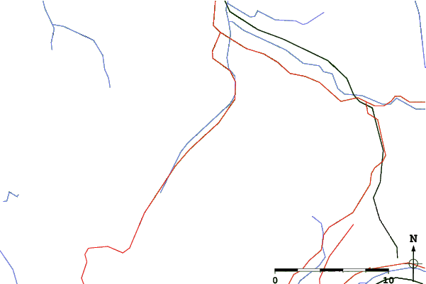 Roads and rivers close to Hinterstoder
