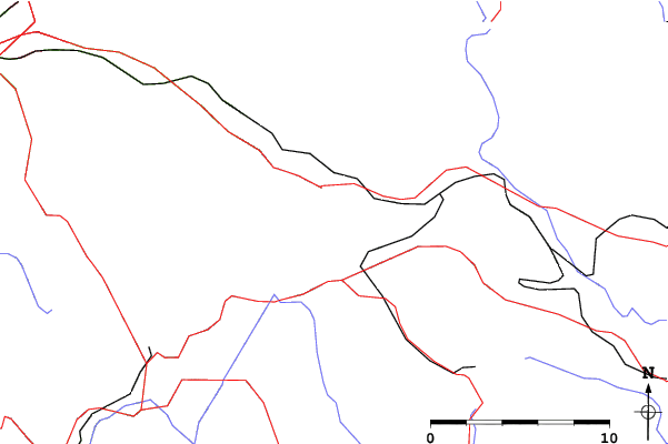 Roads and rivers close to Hinterzarten/Skizentrum Thoma