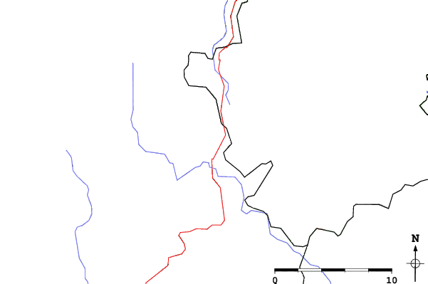 Roads and rivers close to Horní Vltavice
