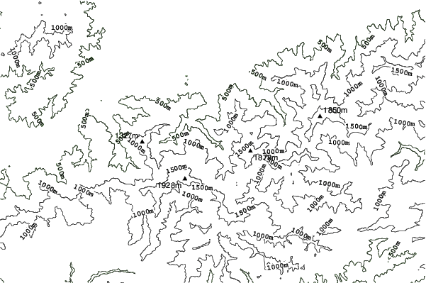 Ishizuchi neighbourhood contours