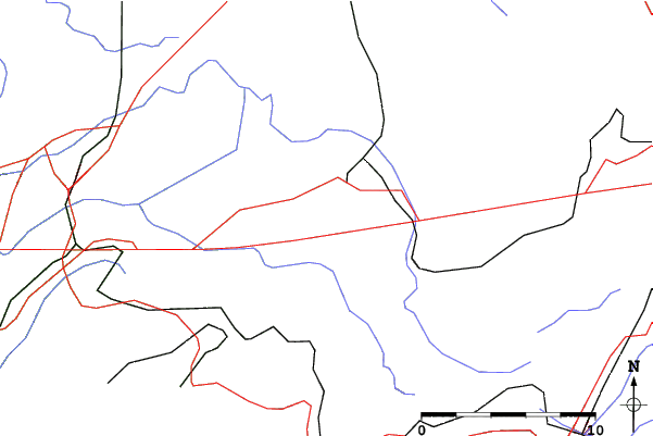 Roads and rivers close to Isny/Felderhalde