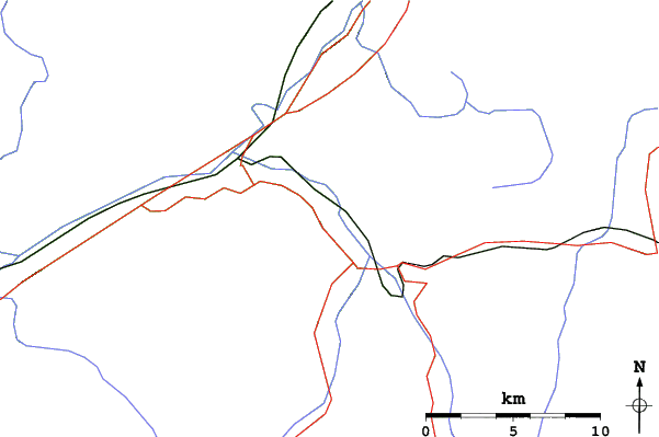 Roads and rivers close to Itter