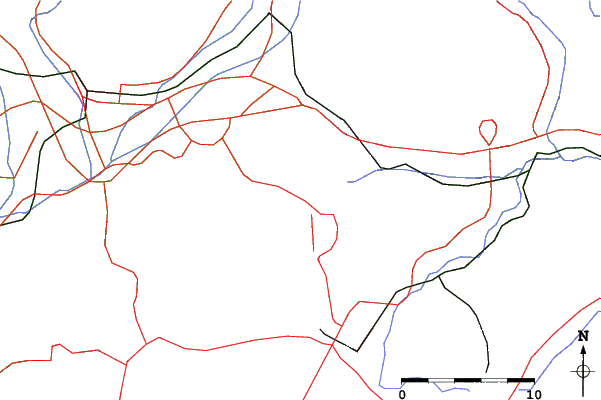 Roads and rivers close to Kamui Misaka