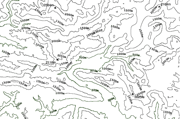 Bovec - Kanin neighbourhood contours