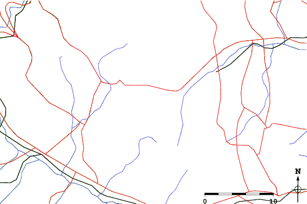 Roads and rivers close to Kazawa Snow Area
