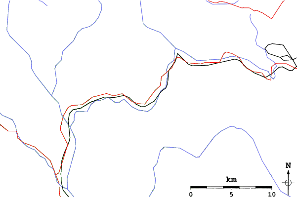 Roads and rivers close to Krasiya