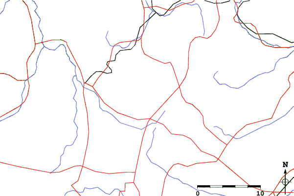 Roads and rivers close to Kujyu