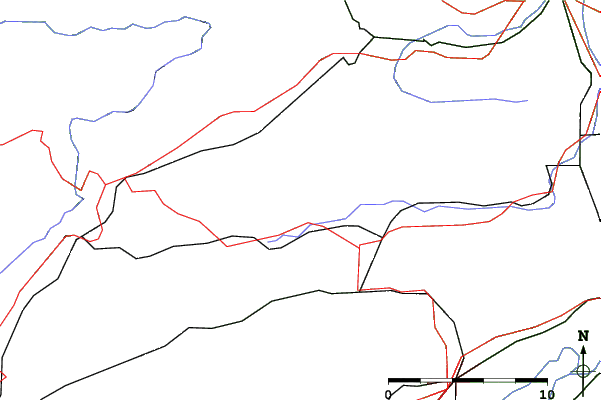 Roads and rivers close to Les Genevez