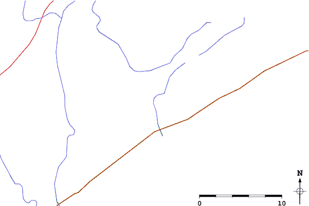 Roads and rivers close to Lutsen Mountains
