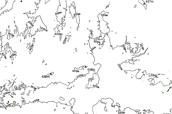 Mt. Holiday Ski Area neighbourhood contours