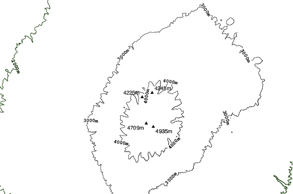 Mount Kenya (Kirinyaga) neighbourhood contours