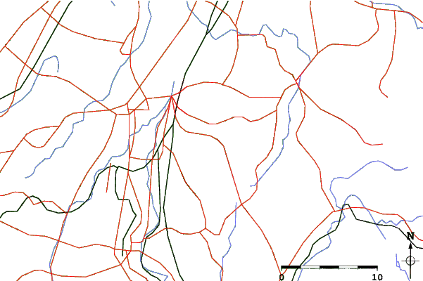 Roads and rivers close to Nagaoka Shiei
