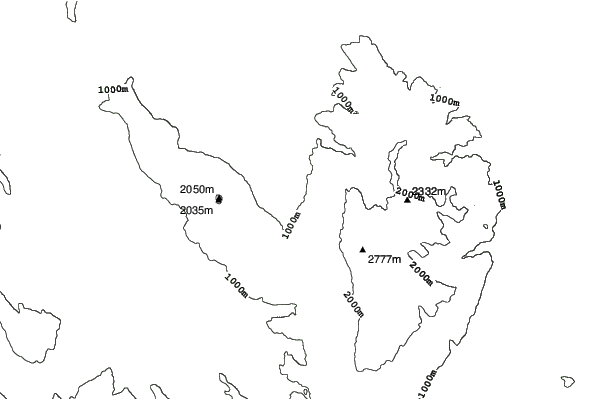 Passo Lanciano - Majelletta neighbourhood contours