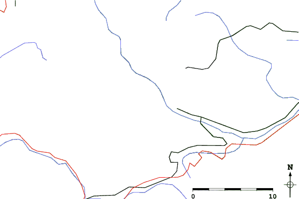 Roads and rivers close to Reichenau an der Rax/Raxalpe
