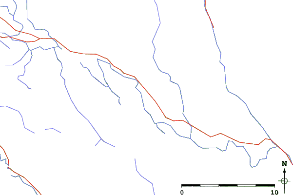 Roads and rivers close to Skeena Heliskiing