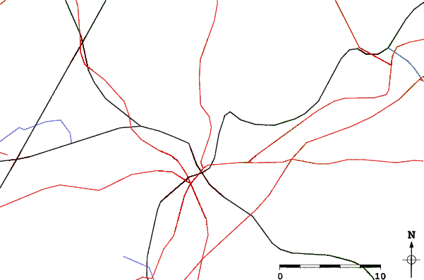 Roads and rivers close to Snow Trails