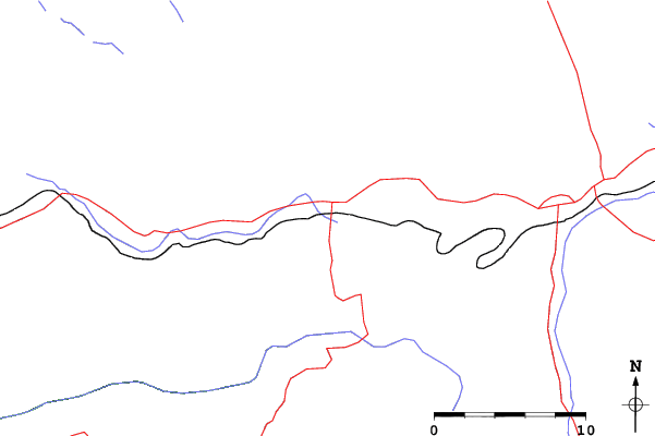 Roads and rivers close to Soda Springs