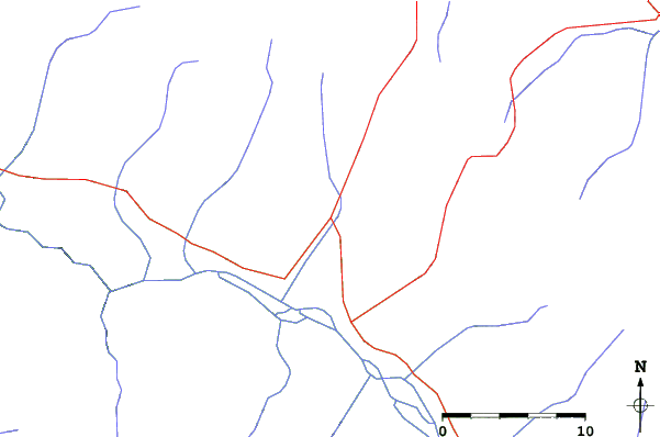 Roads and rivers close to Stok Kangri
