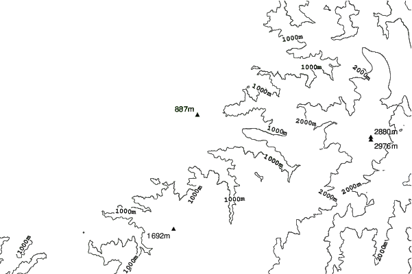 Tateyama Sangaku neighbourhood contours