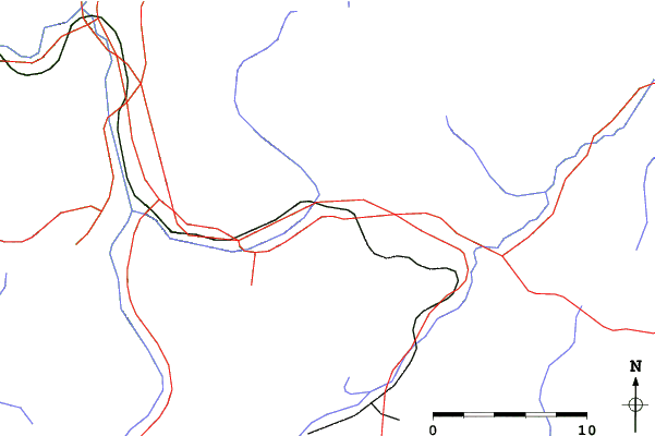 Roads and rivers close to Tayama