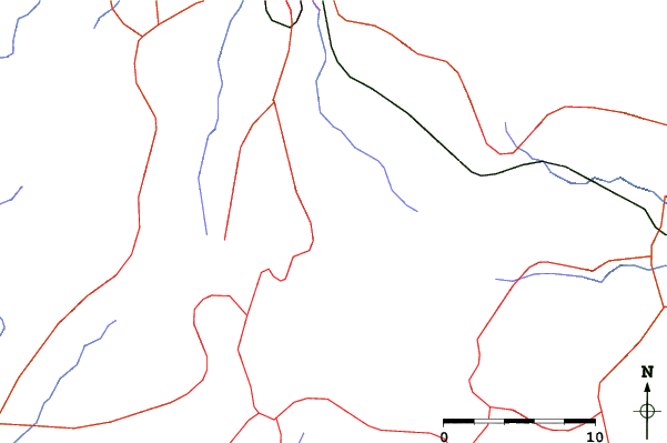Roads and rivers close to Tengendai Kogen