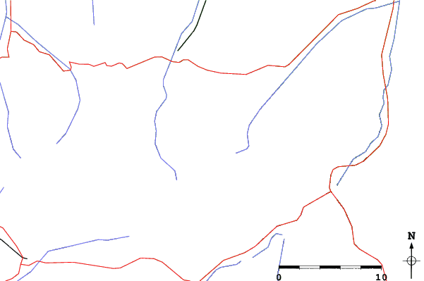 Roads and rivers close to Valdezcaray