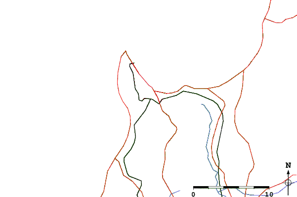 Roads and rivers close to Wakkanai Komadori