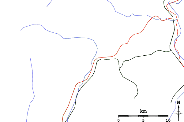 Roads and rivers close to Yasinya