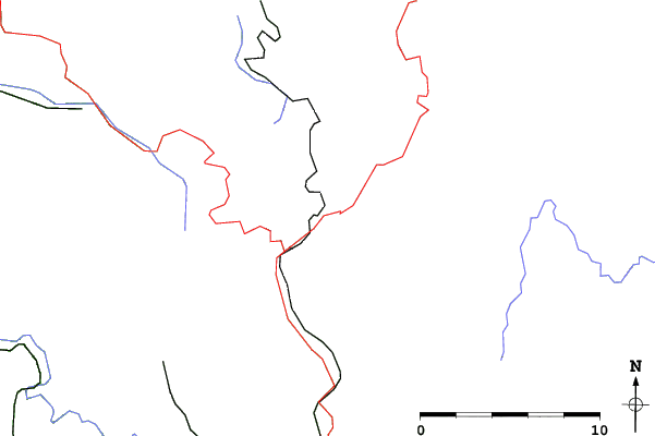 Roads and rivers close to Železná Ruda Špičák