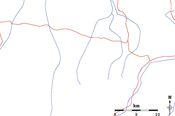 Roads and rivers close to Zil